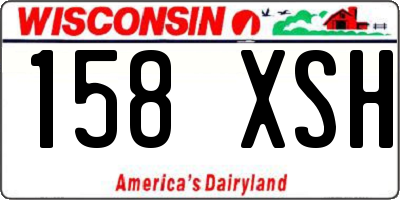 WI license plate 158XSH