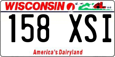 WI license plate 158XSI