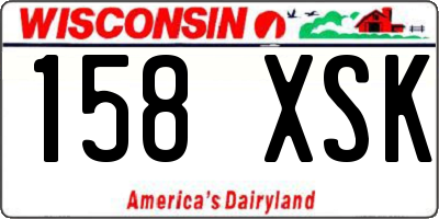WI license plate 158XSK