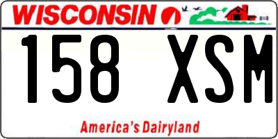 WI license plate 158XSM