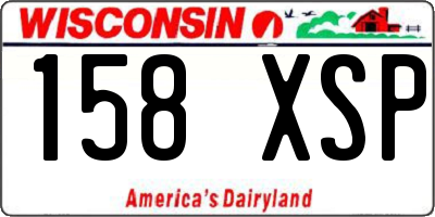 WI license plate 158XSP