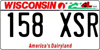 WI license plate 158XSR