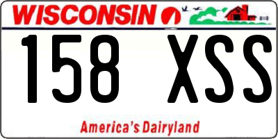 WI license plate 158XSS
