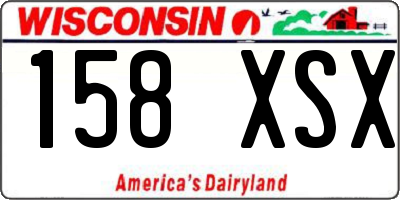 WI license plate 158XSX