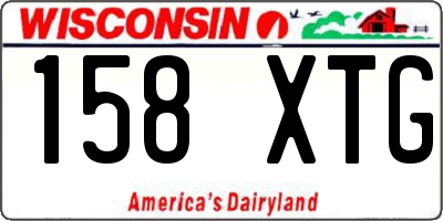 WI license plate 158XTG