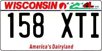 WI license plate 158XTI