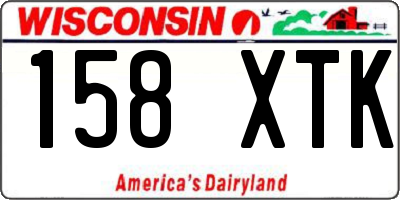 WI license plate 158XTK
