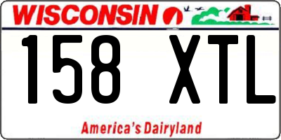 WI license plate 158XTL