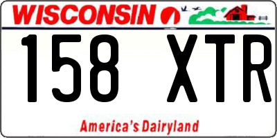 WI license plate 158XTR