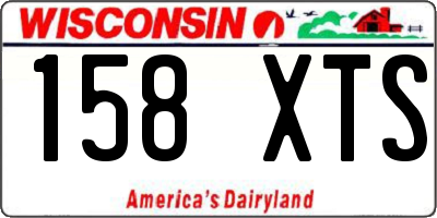 WI license plate 158XTS