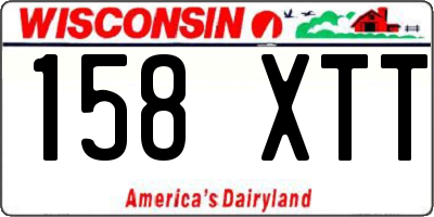 WI license plate 158XTT