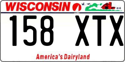 WI license plate 158XTX