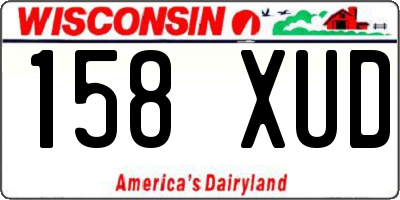 WI license plate 158XUD