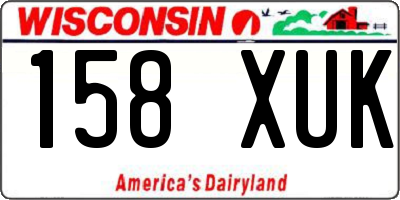 WI license plate 158XUK