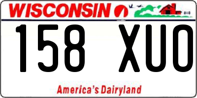 WI license plate 158XUO