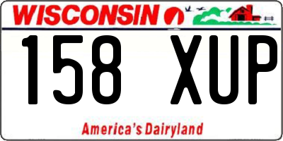 WI license plate 158XUP