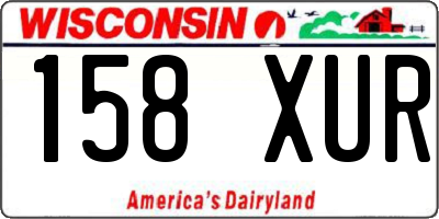 WI license plate 158XUR
