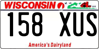WI license plate 158XUS