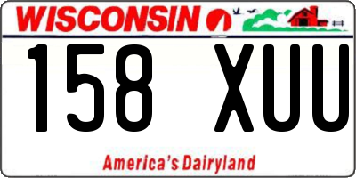 WI license plate 158XUU