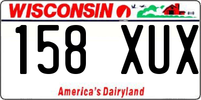 WI license plate 158XUX