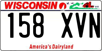 WI license plate 158XVN