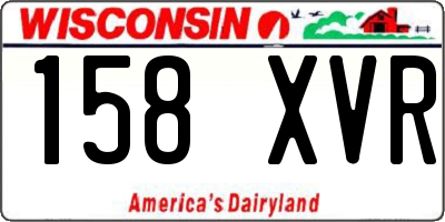 WI license plate 158XVR