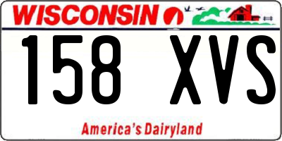 WI license plate 158XVS
