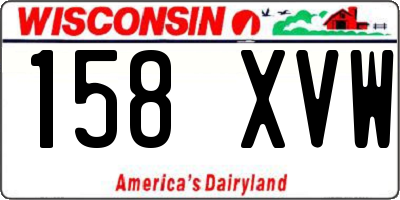 WI license plate 158XVW