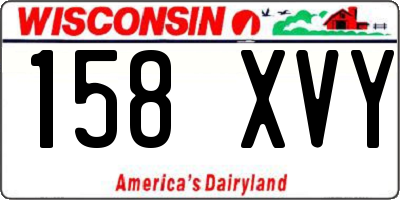 WI license plate 158XVY