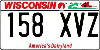 WI license plate 158XVZ