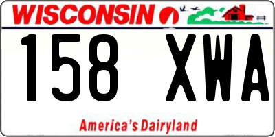 WI license plate 158XWA