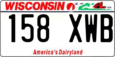 WI license plate 158XWB