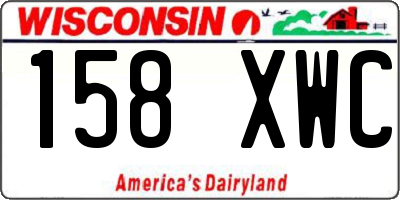 WI license plate 158XWC
