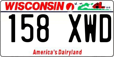 WI license plate 158XWD