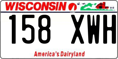 WI license plate 158XWH