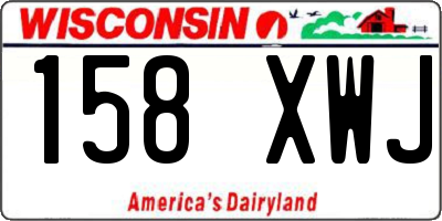 WI license plate 158XWJ