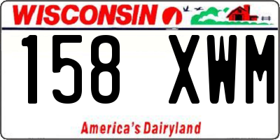 WI license plate 158XWM