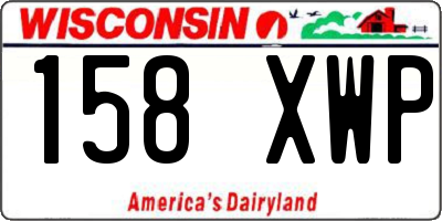 WI license plate 158XWP