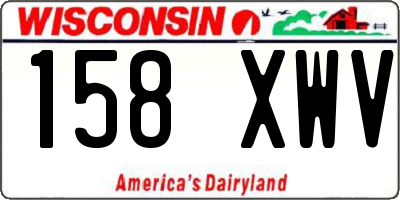 WI license plate 158XWV