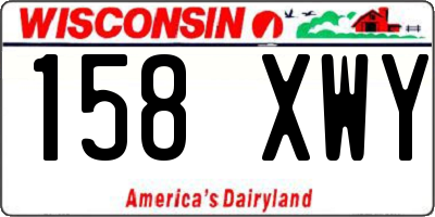 WI license plate 158XWY