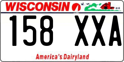 WI license plate 158XXA