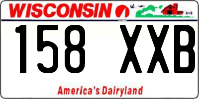 WI license plate 158XXB