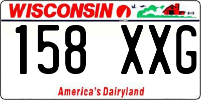 WI license plate 158XXG