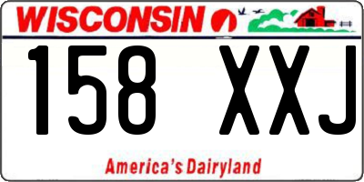 WI license plate 158XXJ