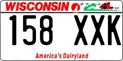 WI license plate 158XXK