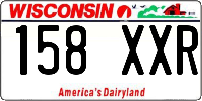 WI license plate 158XXR