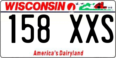 WI license plate 158XXS