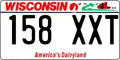 WI license plate 158XXT