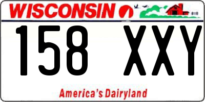 WI license plate 158XXY