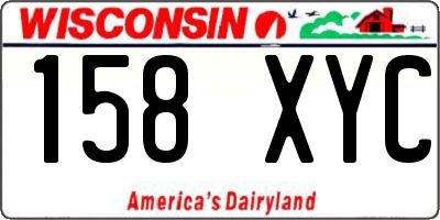 WI license plate 158XYC